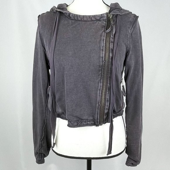 Free People You Asked For It Moto Hooded Jacket, Small - Picture 2 of 7
